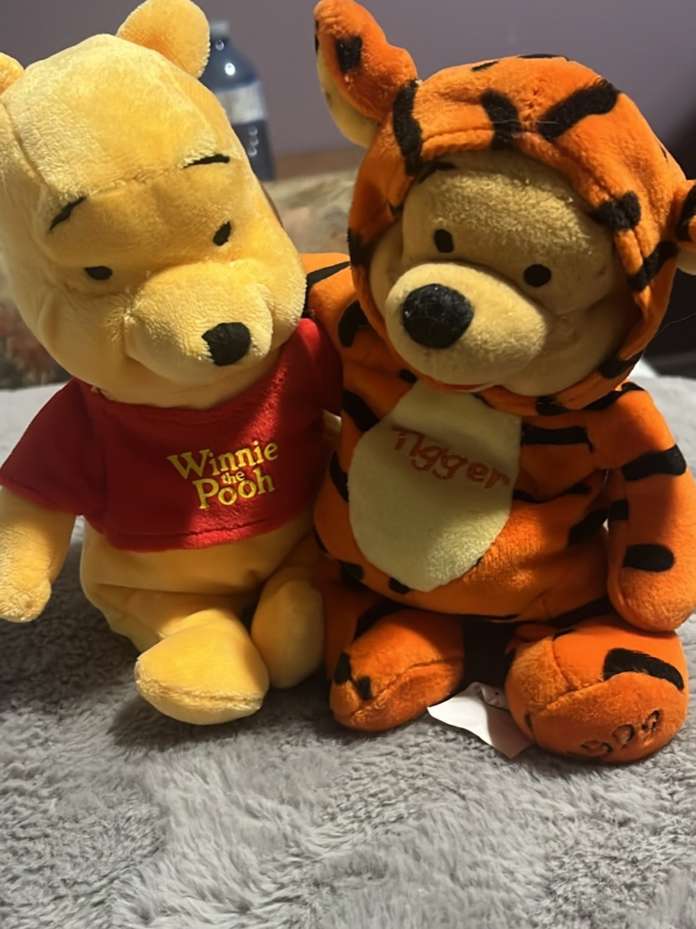 Disney Winnie the Pooh & Tigger Plush Set - Yellow, Red & Orange